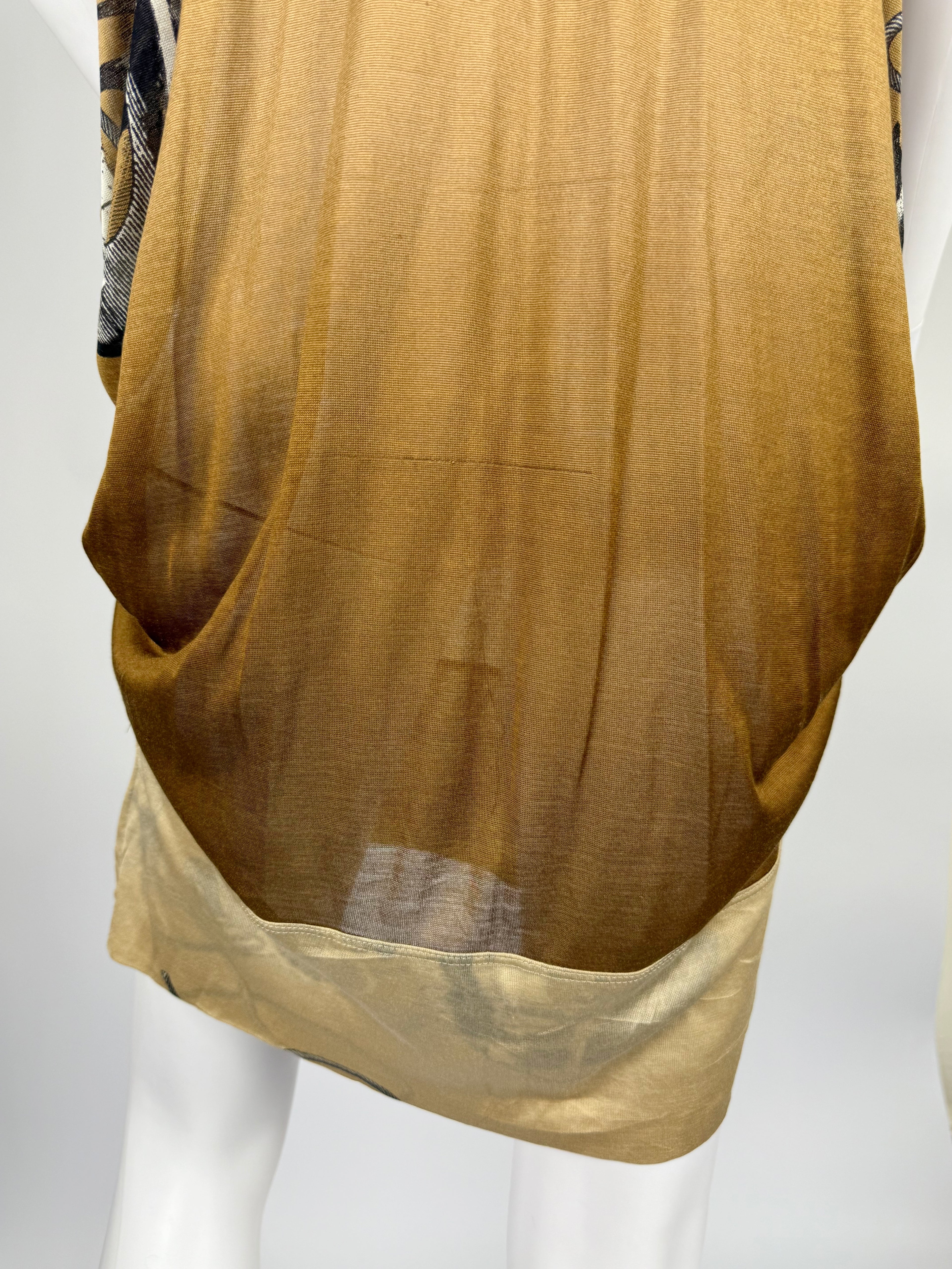 Jean Paul Gaultier Silk Graphic Dress, c. 2000s