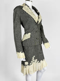 Christian Dior by John Galliano Wool & Lace Slip Dress Ensemble, FW 1998