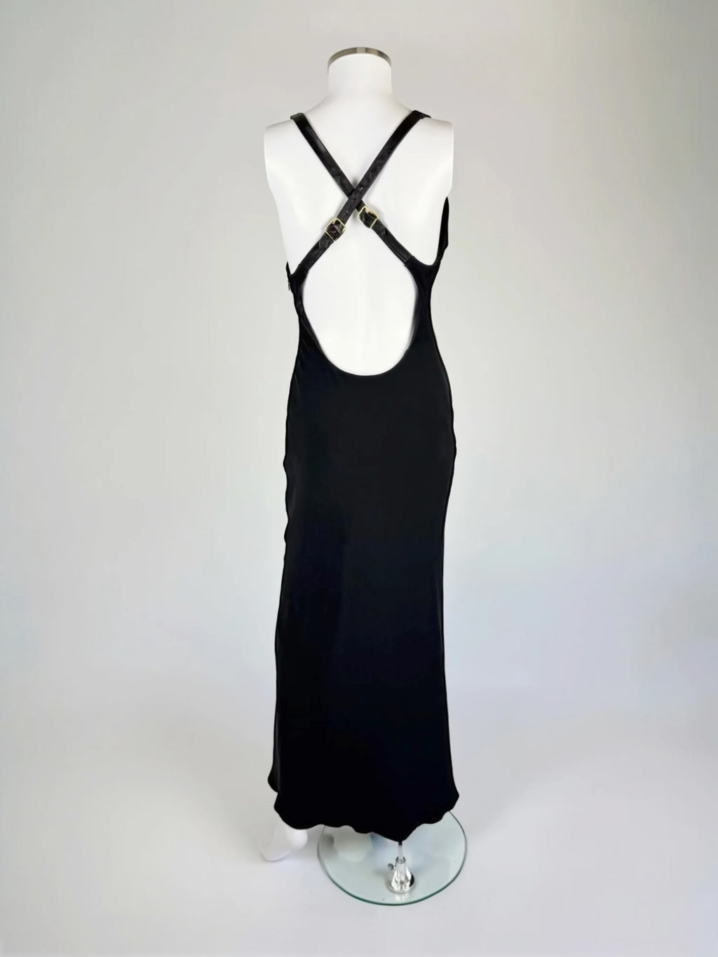 Ralph Lauren Silk Leather Strap Gown, FW 2001