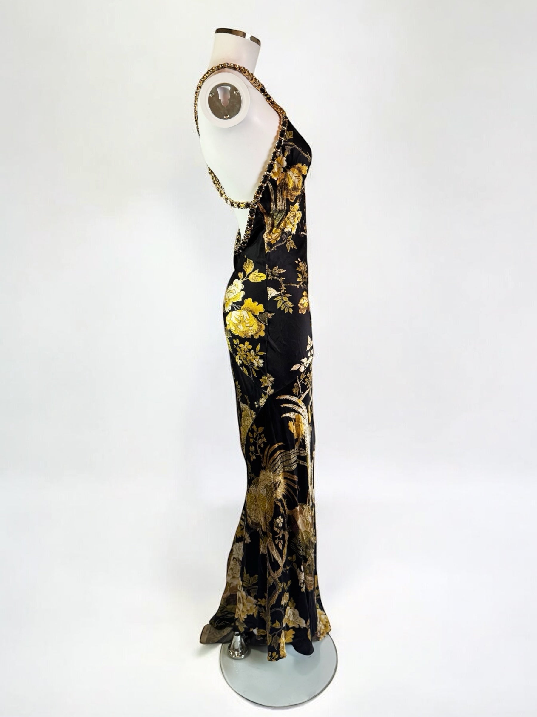 Roberto Cavalli Floral Pheasant Gown, FW 2006