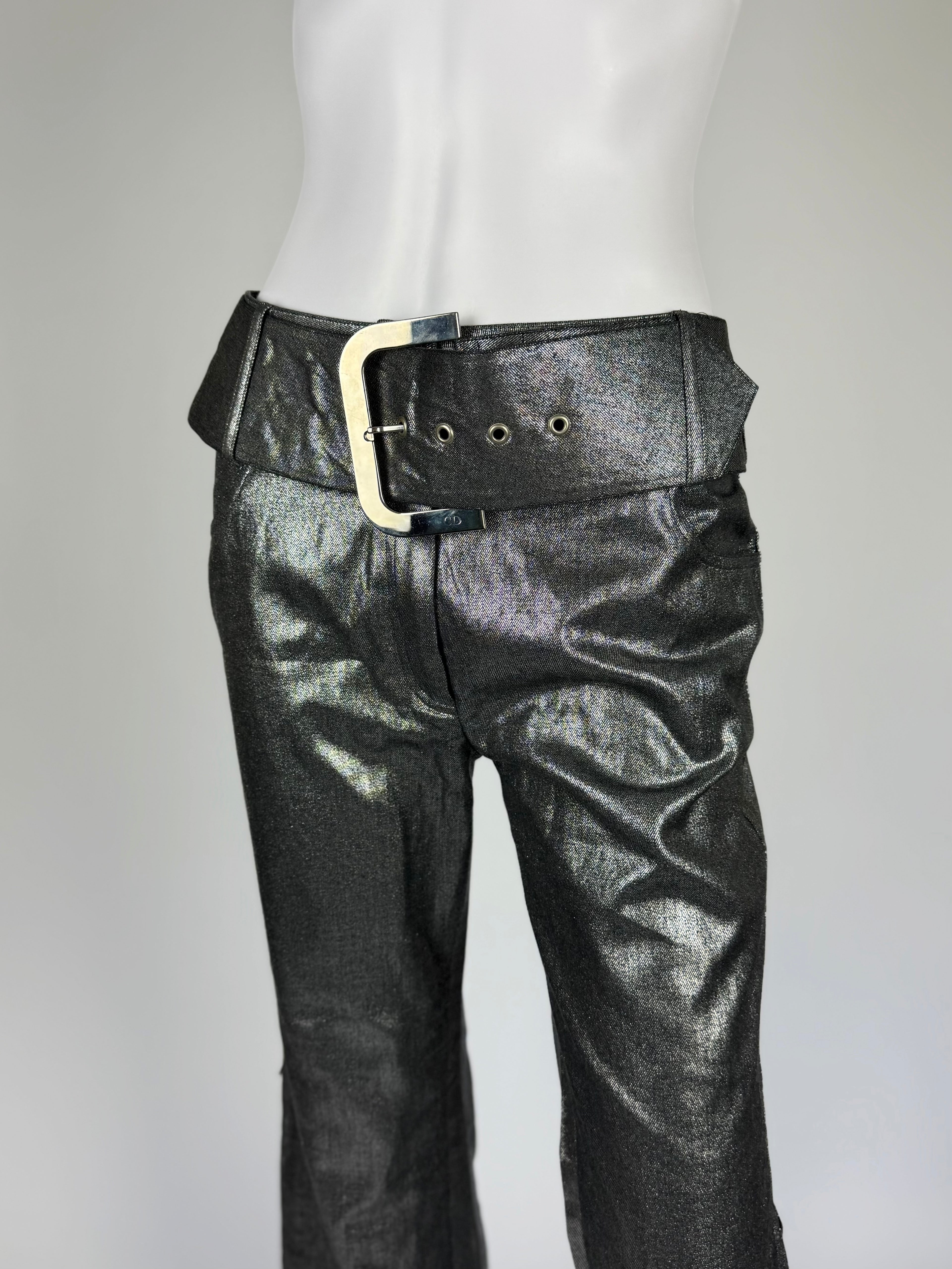 Christian Dior by John Galliano Metallic Buckle Trousers, FW 2001