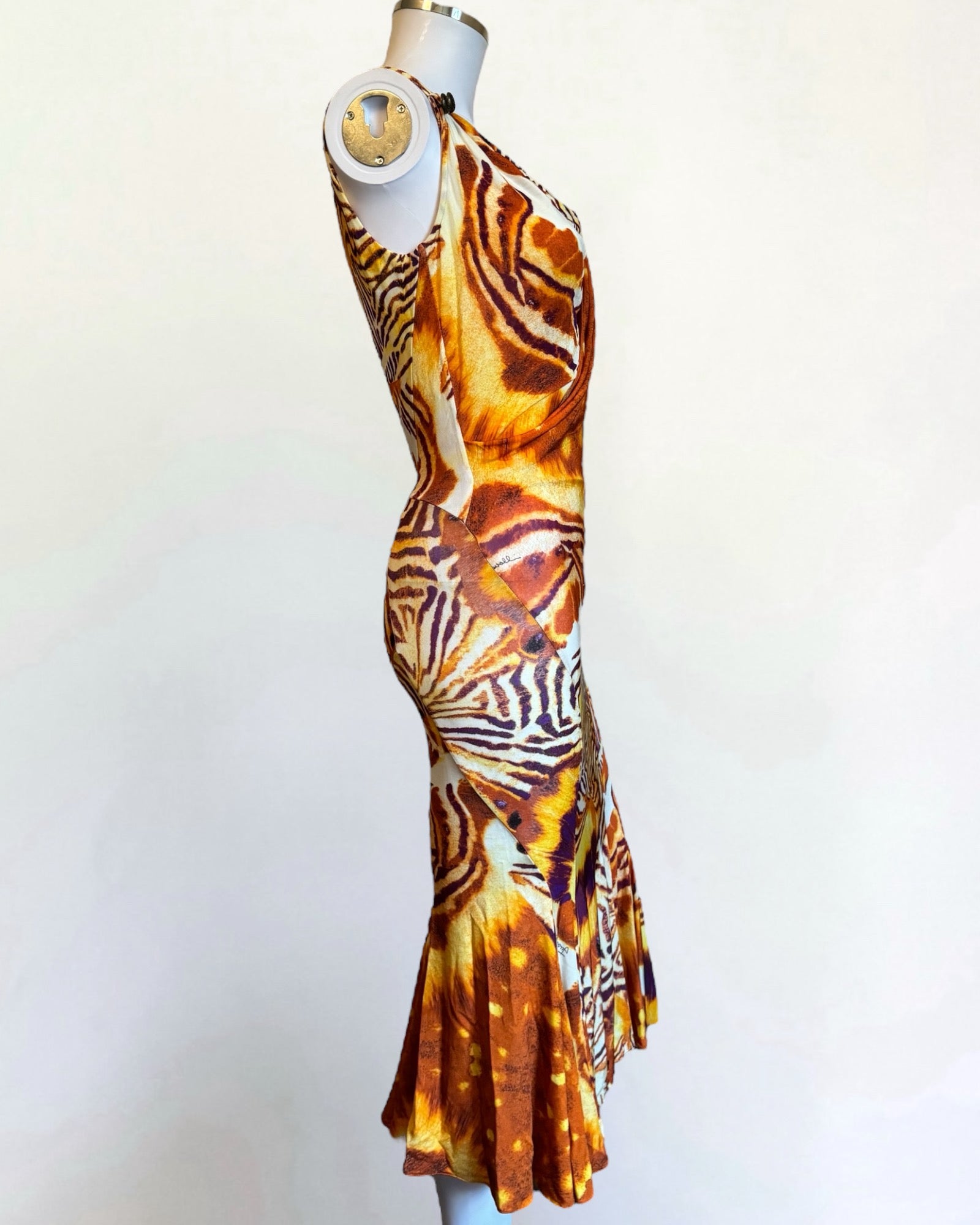 Roberto Cavalli Animal Print Midi Dress, c. 2000s