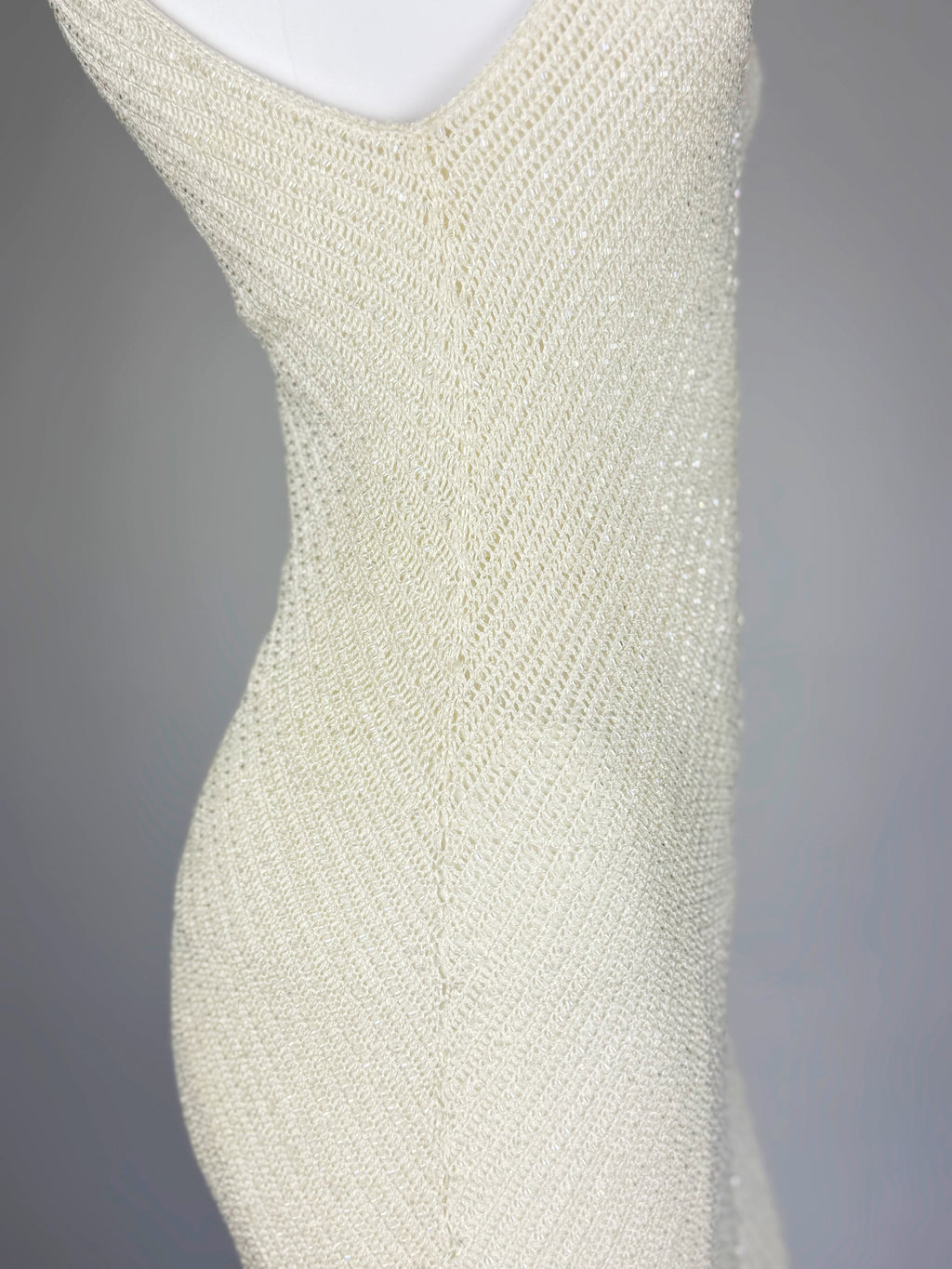 Ralph Lauren Ivory Knit Sequin Gown, c. 2000s