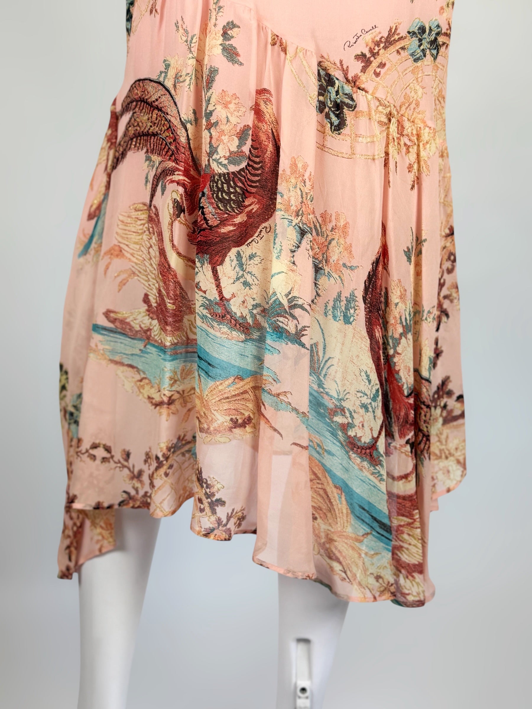 Roberto Cavalli Pink Silk Floral Dress, SS 2003