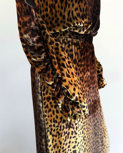 Yves Saint Laurent Velvet Leopard Gown, SS 1993