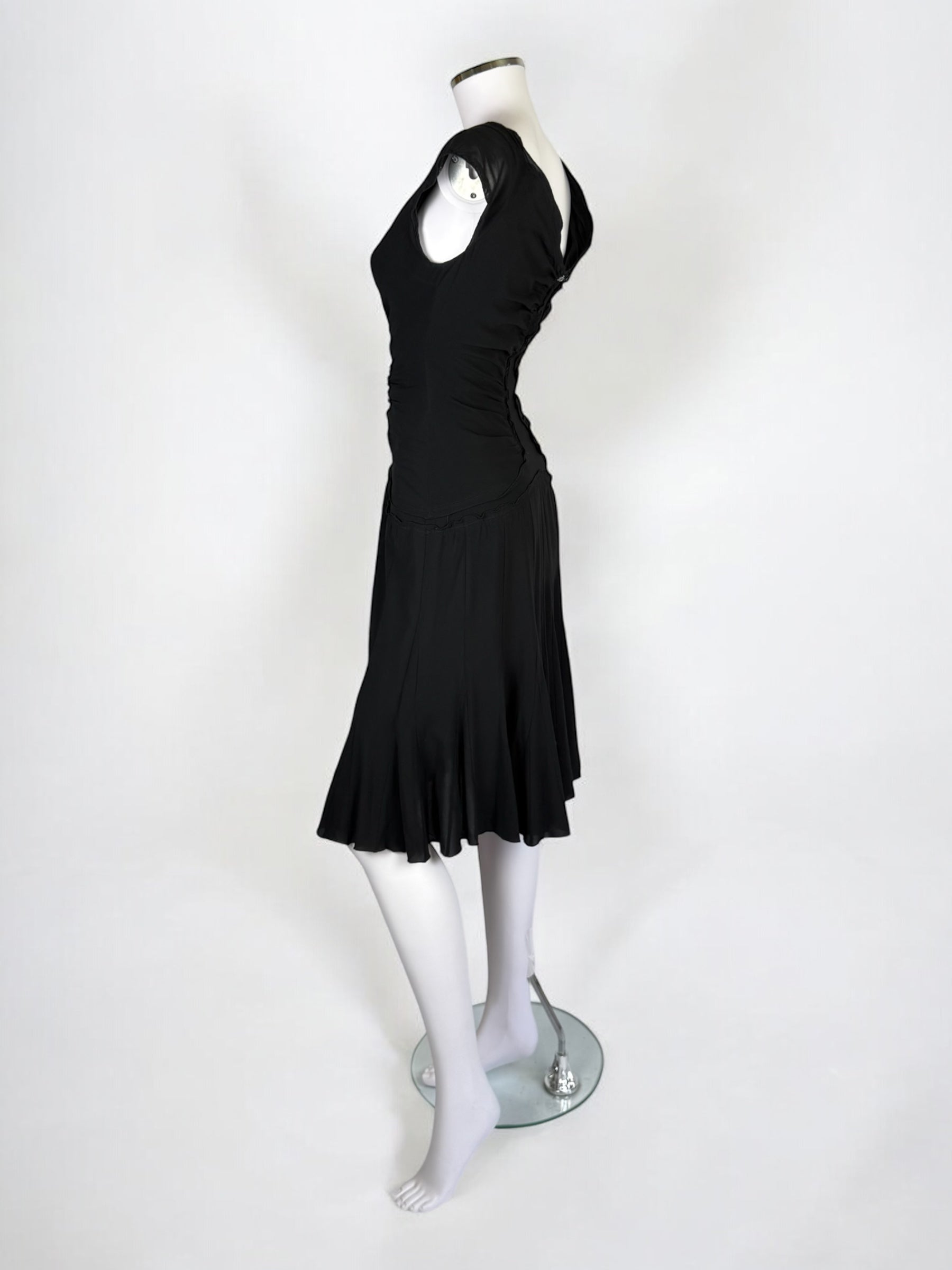 Roberto Cavalli Black Silk Corset Dress, 2003