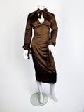 Gucci by Tom Ford Brown Silk Bow Dress, FW 2003
