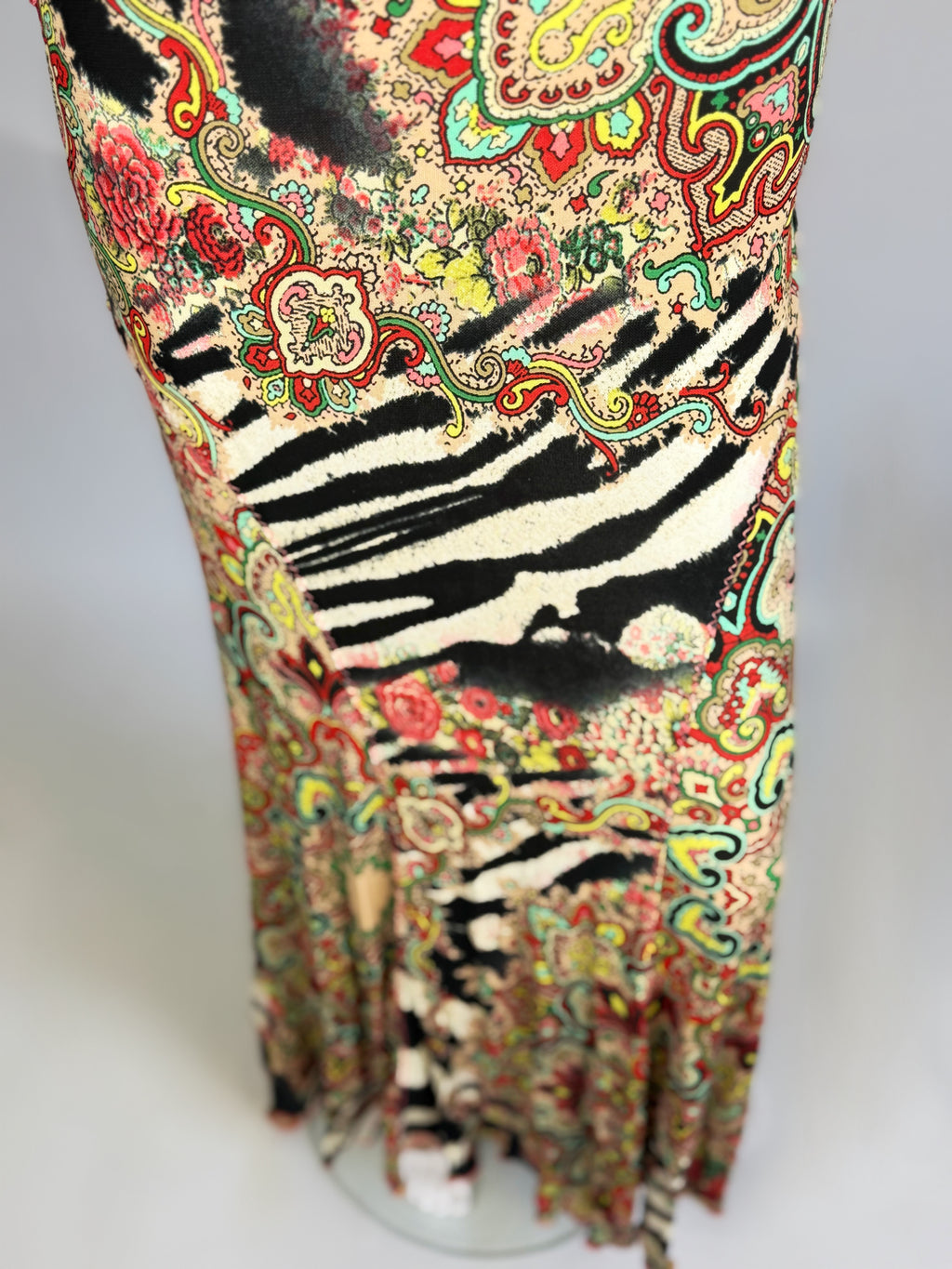 Roberto Cavalli Animal Patchwork Print Gown, c. 2000s