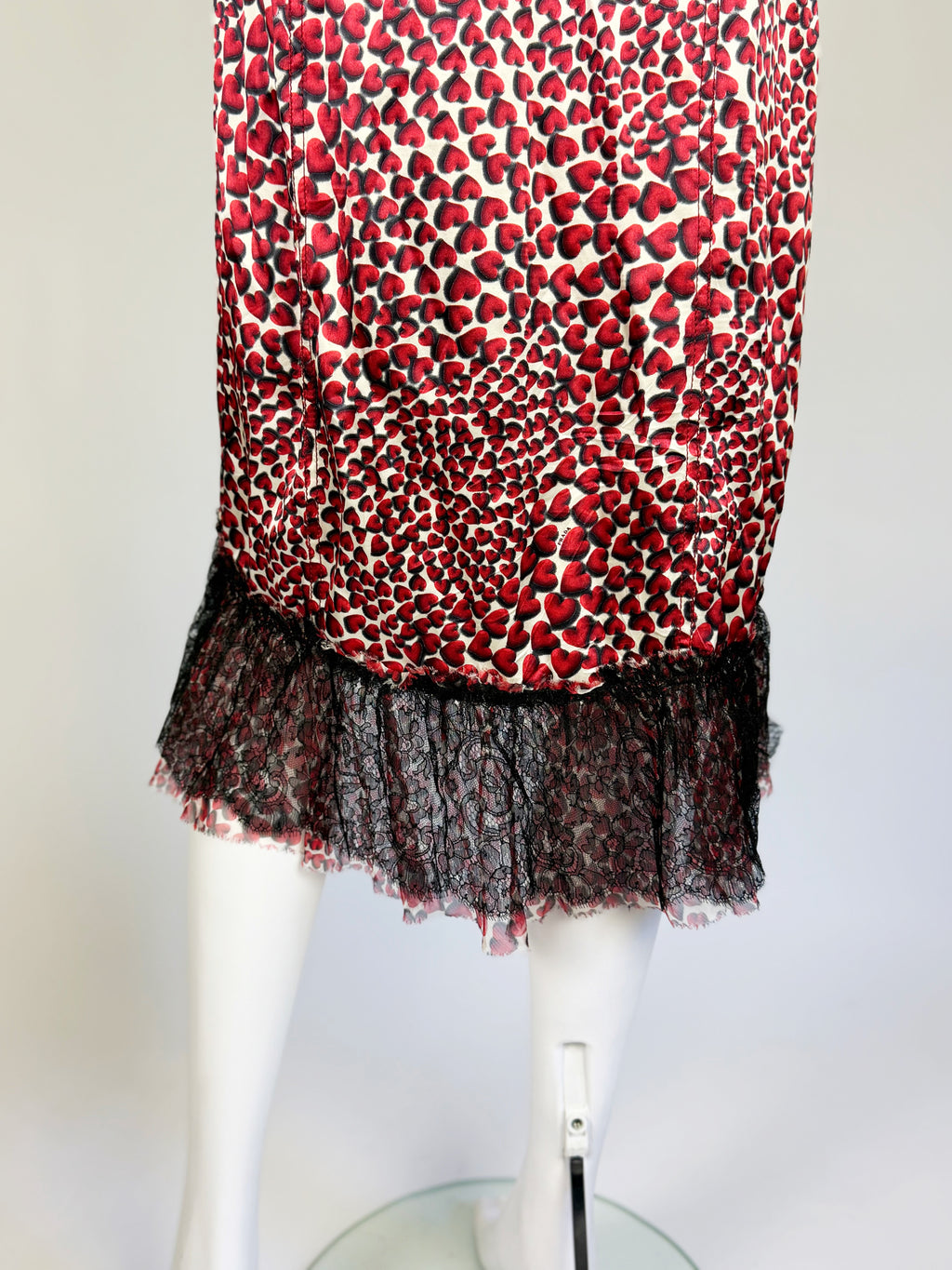 Prada Silk Heart Print Dress, SS 2000