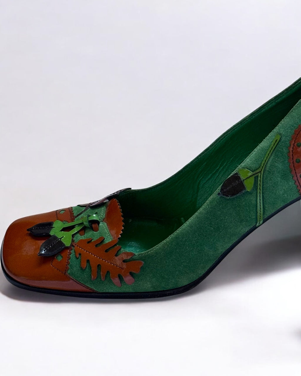 Prada Patent Leaf Pumps, FW 1999