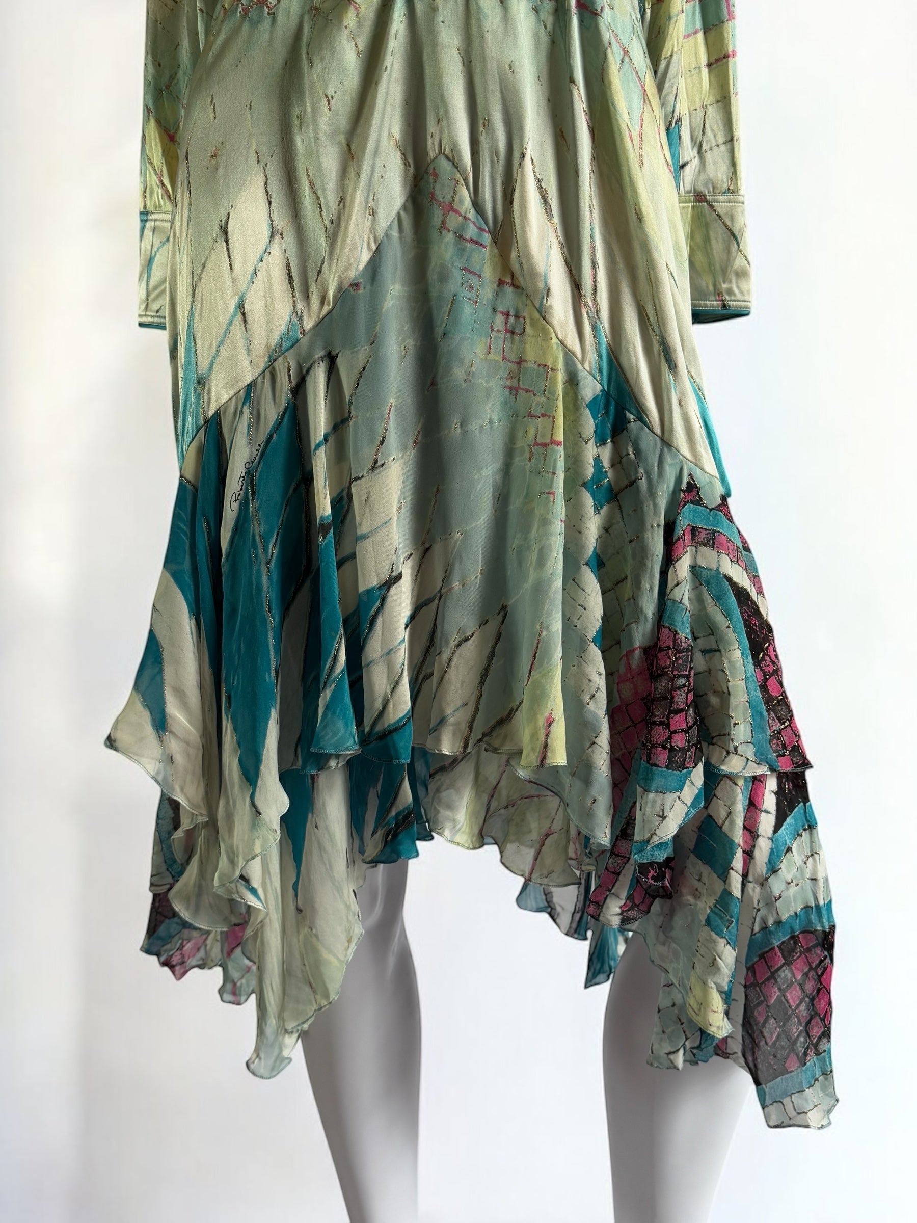 Roberto Cavalli Silk Kaleidoscope Dress, SS 2004