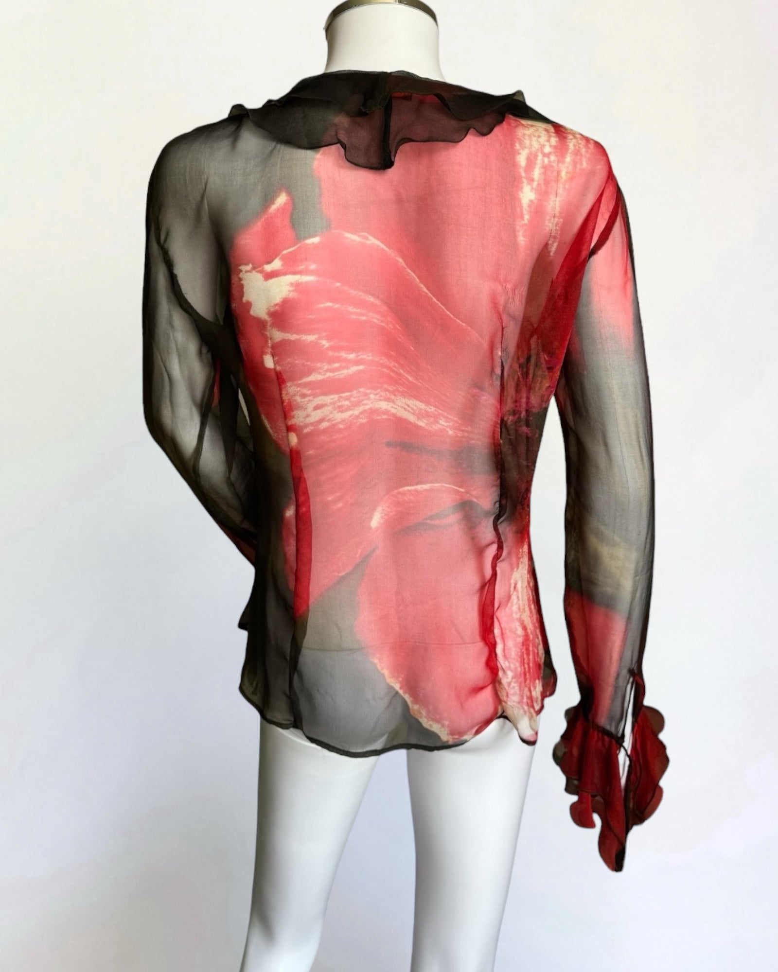 Roberto Cavalli Sheer Silk Blouse, FW 1999
