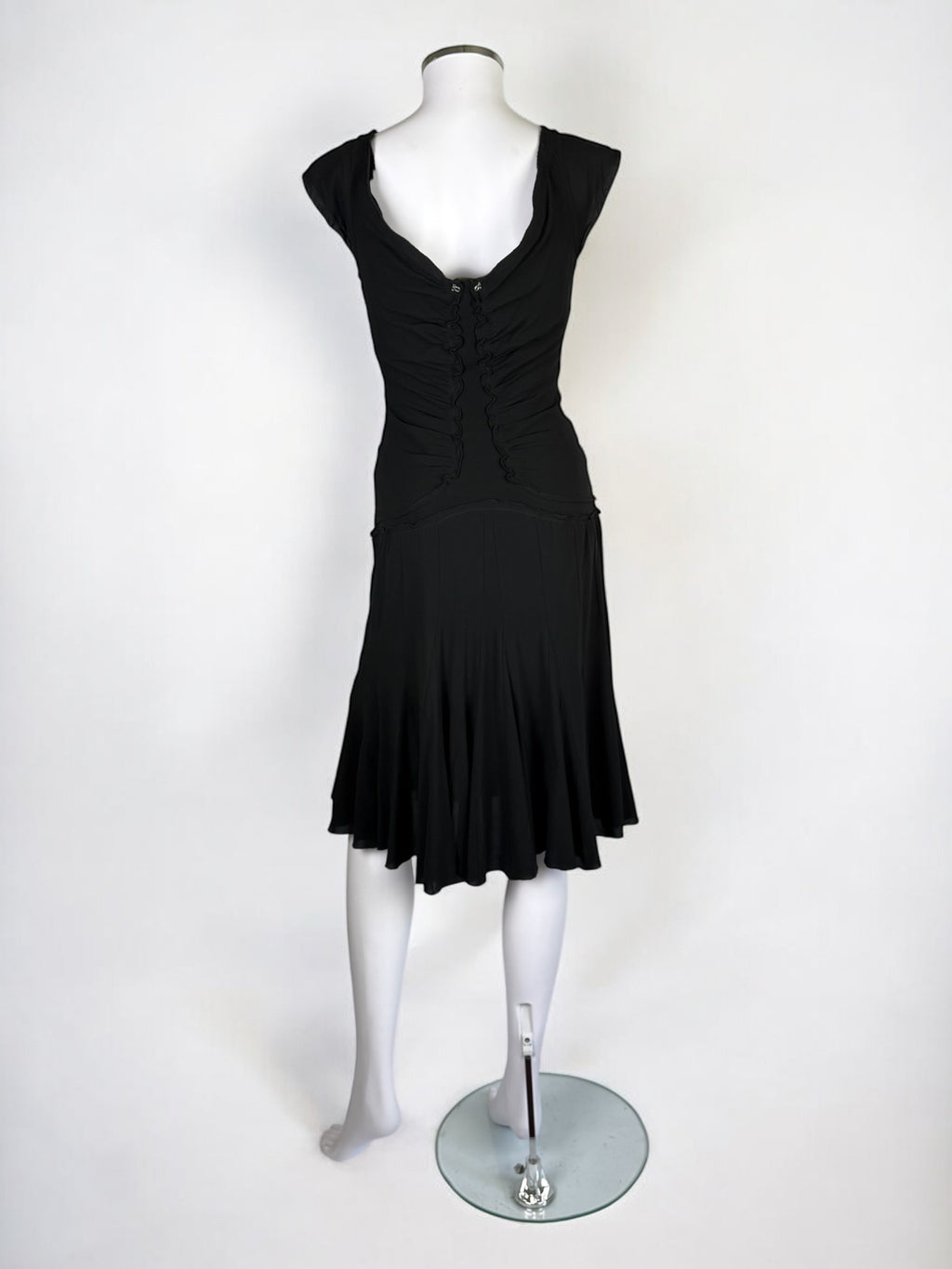 Roberto Cavalli Black Silk Corset Dress, 2003