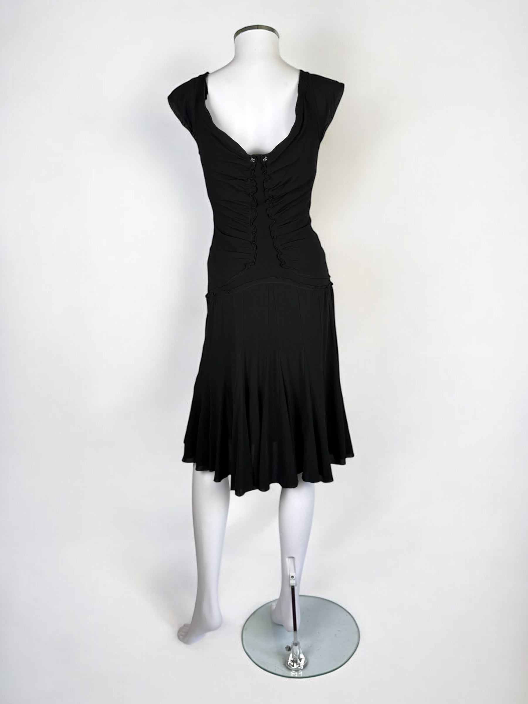 Roberto Cavalli Black Silk Corset Dress, 2003