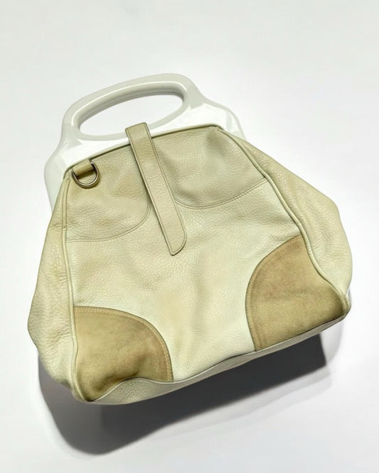 Miu Miu Cream Plastic Handle Bag, SS 2003