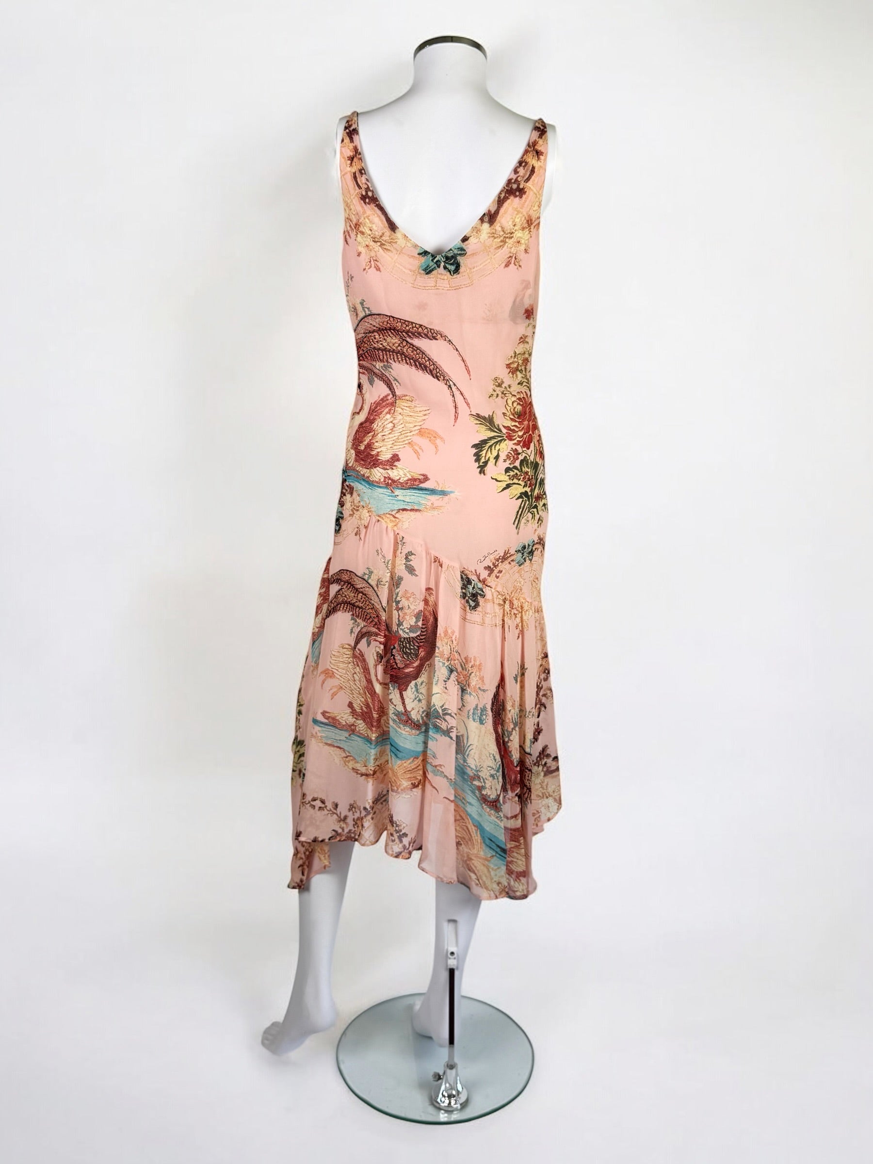 Roberto Cavalli Pink Silk Floral Dress, SS 2003