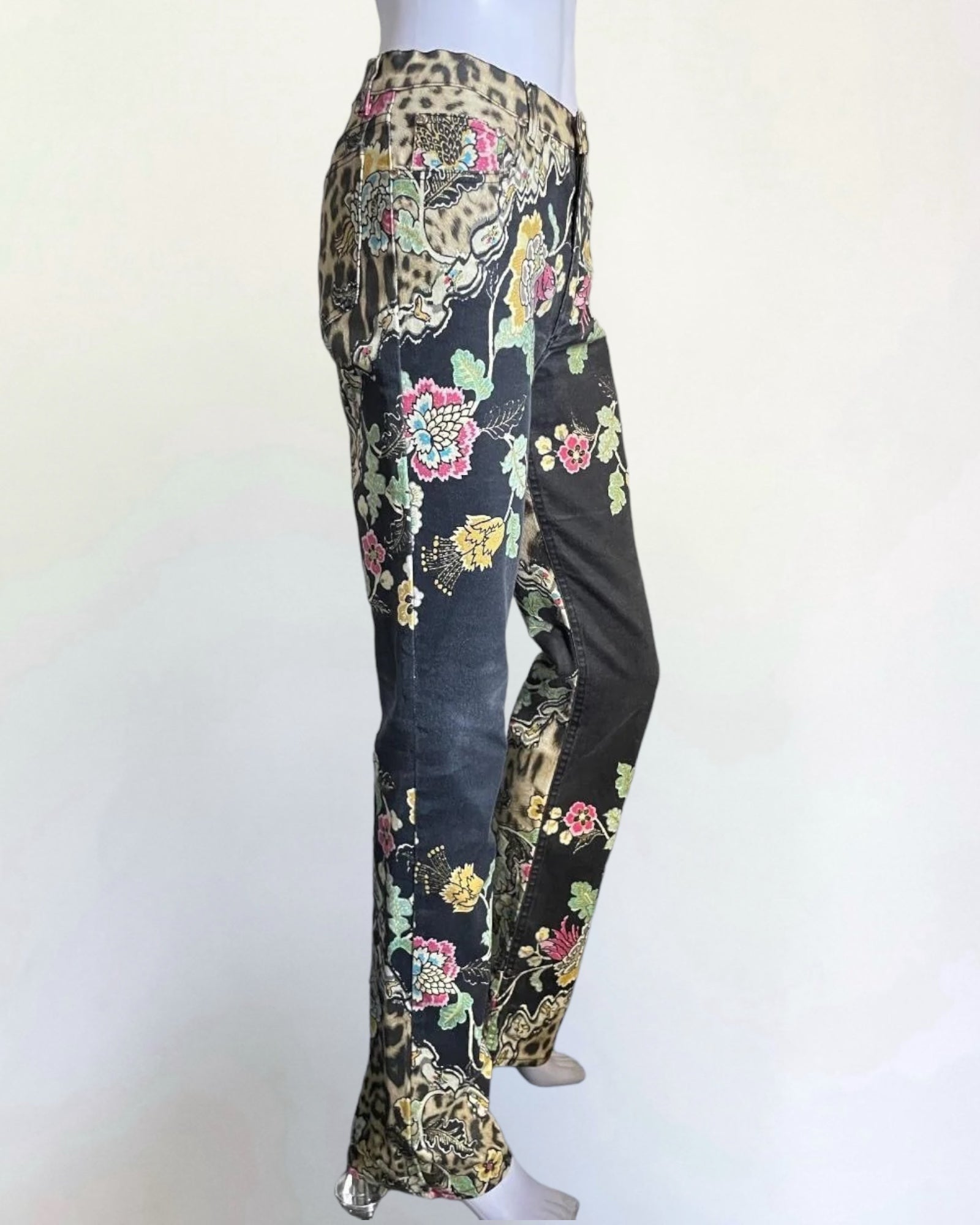 Roberto Cavalli Chinoiserie Leopard Jeans, SS 2003