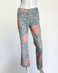 Christian Dior by John Galliano Blue Floral Print Jeans, 2003
