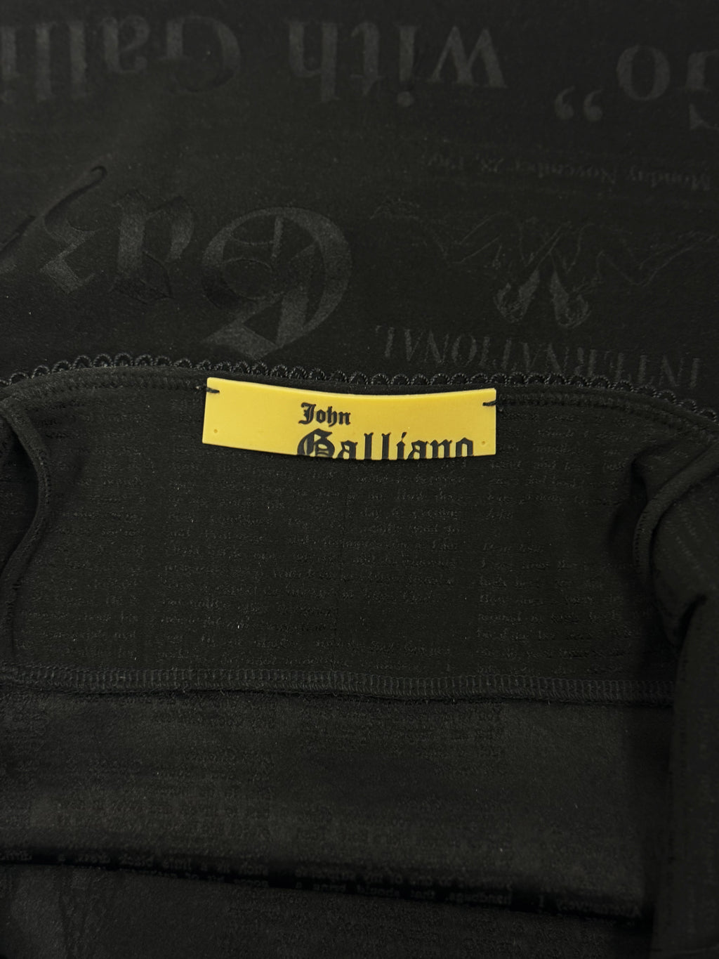 John Galliano Newspaper Print Silk Mix Cami, 2006