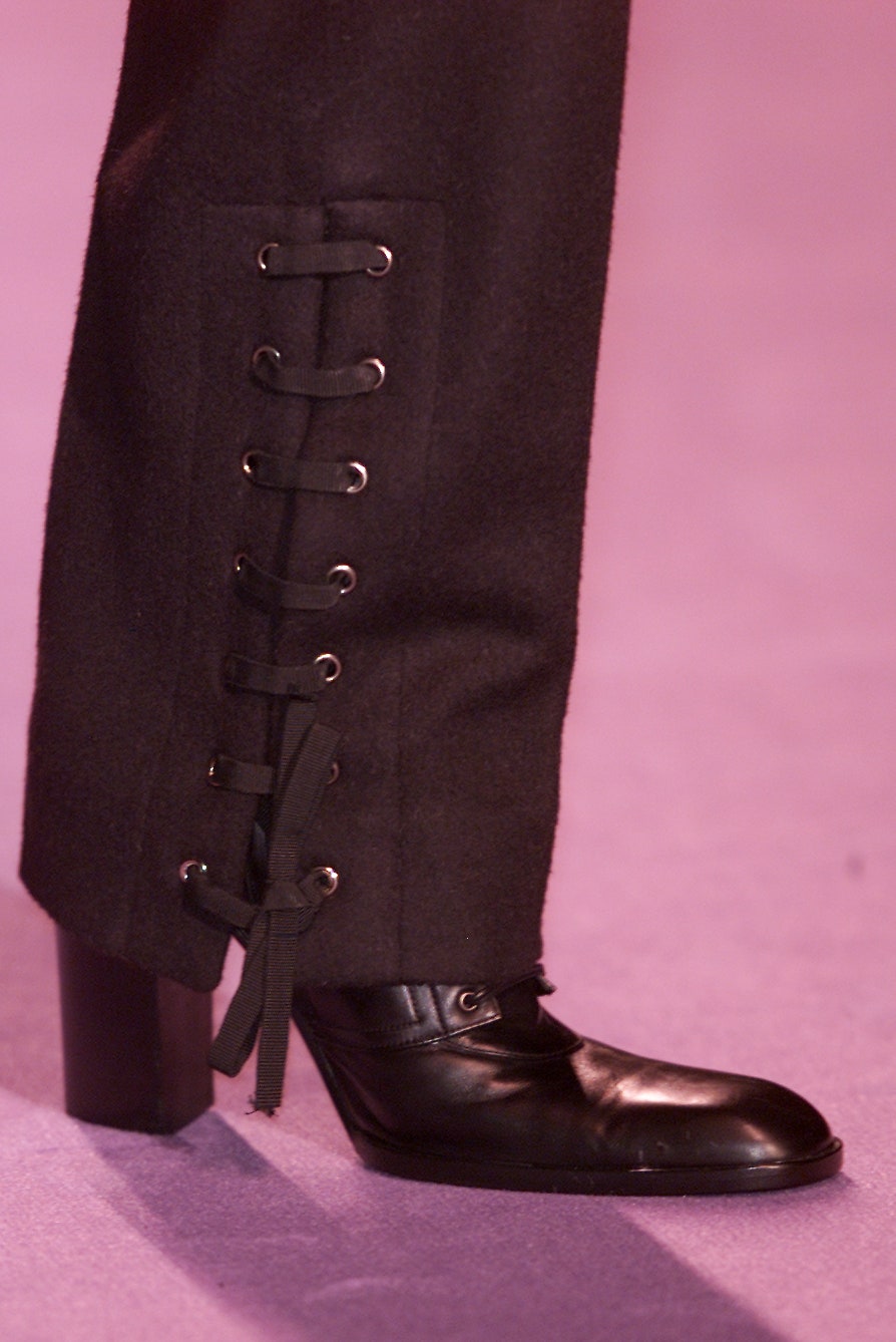 Yves Saint Laurent by Tom Ford Velvet Lace Up Trousers, FW 2001