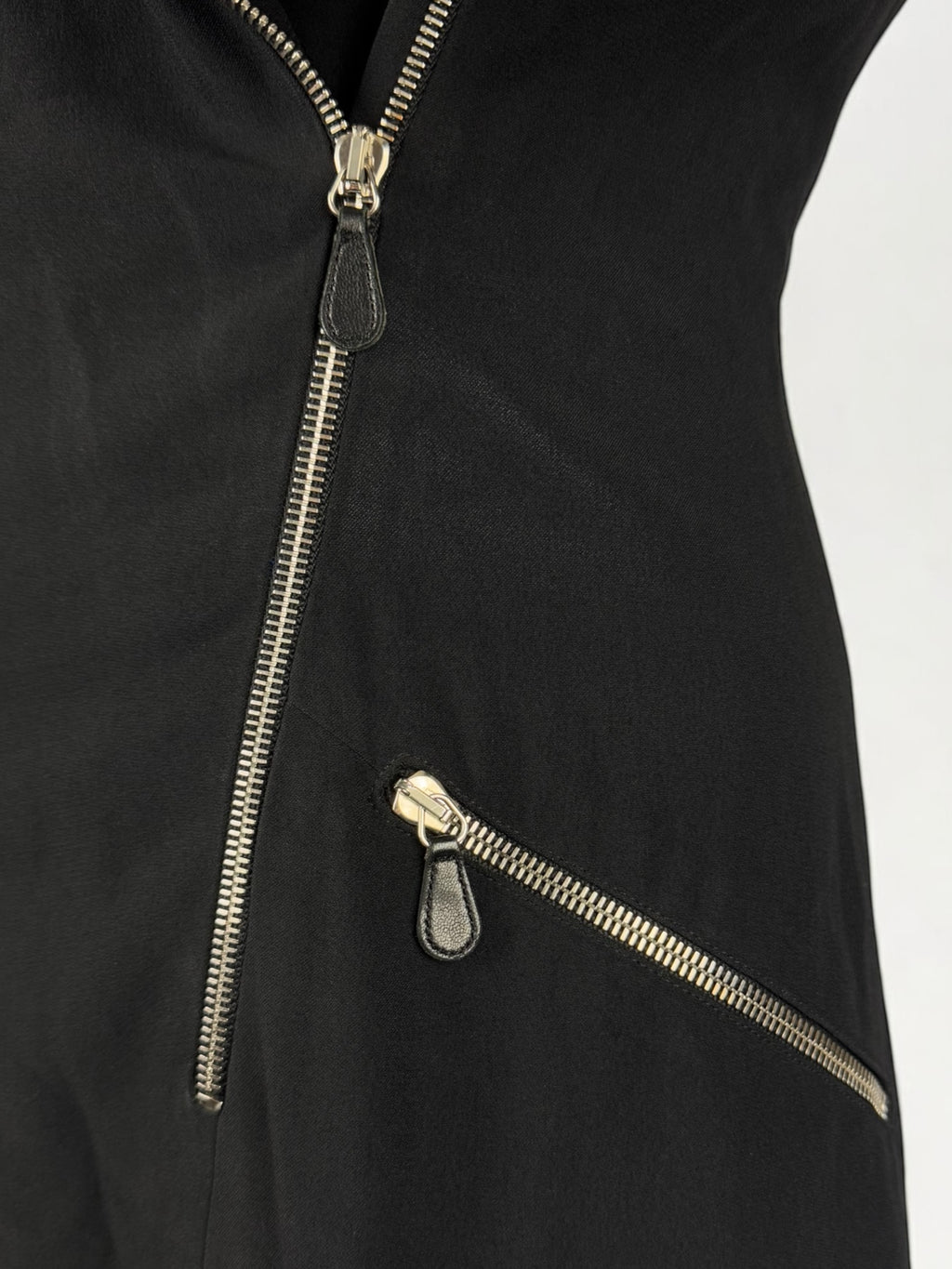 Alexander McQueen Black Zip Mini Dress, Resort 2010