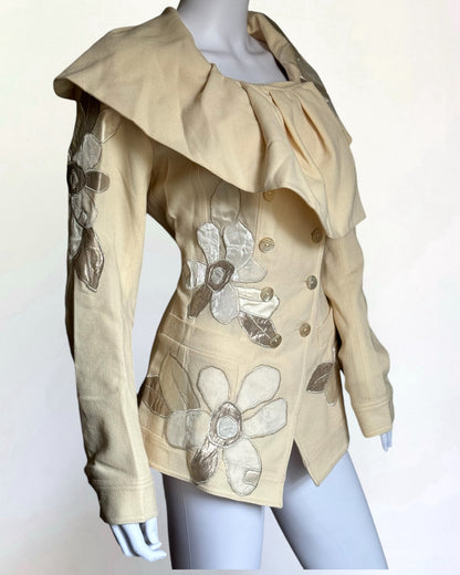 John Galliano Cream Flower Jacket, FW 2005