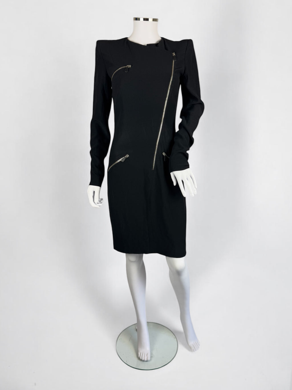 Alexander McQueen Black Zip Mini Dress, Resort 2010