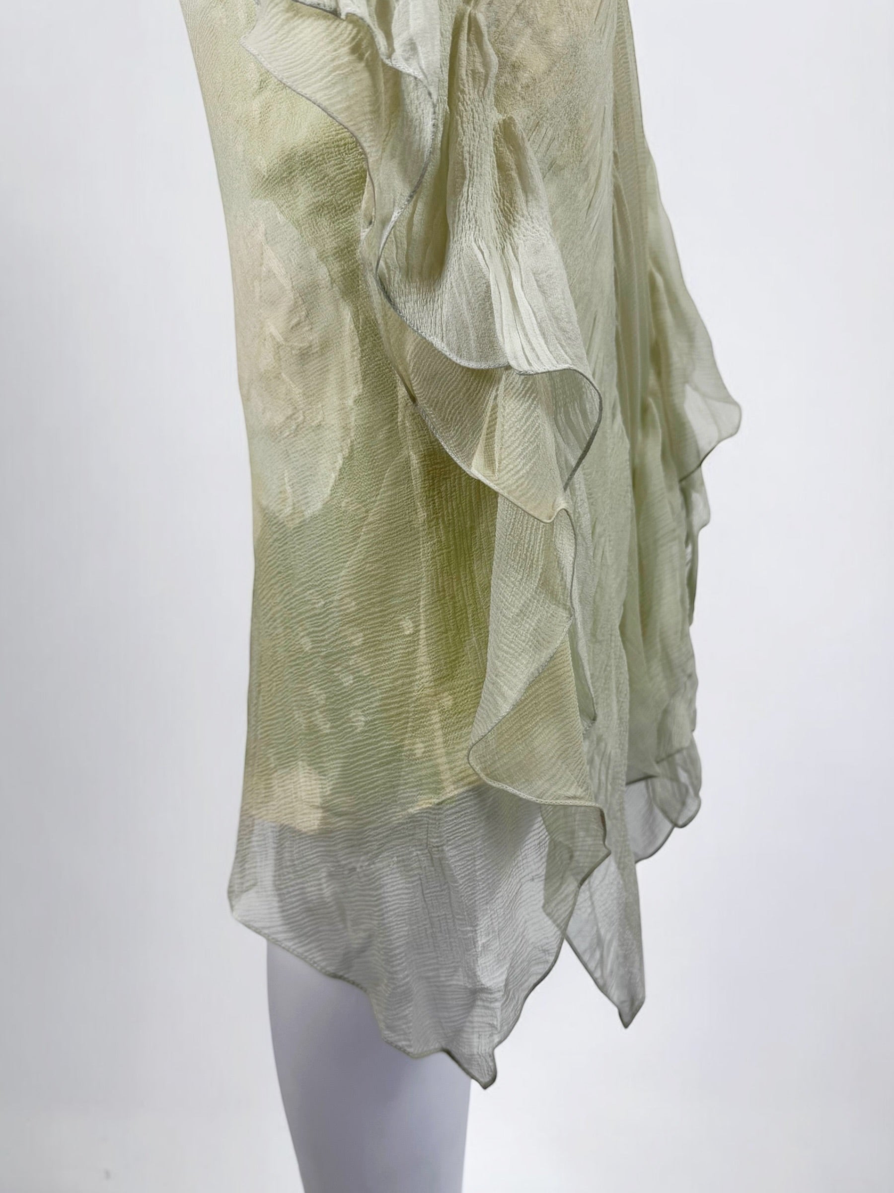 Christian Dior by John Galliano Silk Chiffon Lace Dress, 2006