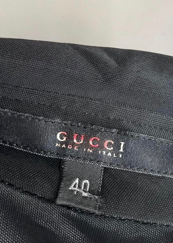 Gucci by Tom Ford Black Angel Sleeve Blouse, 2003
