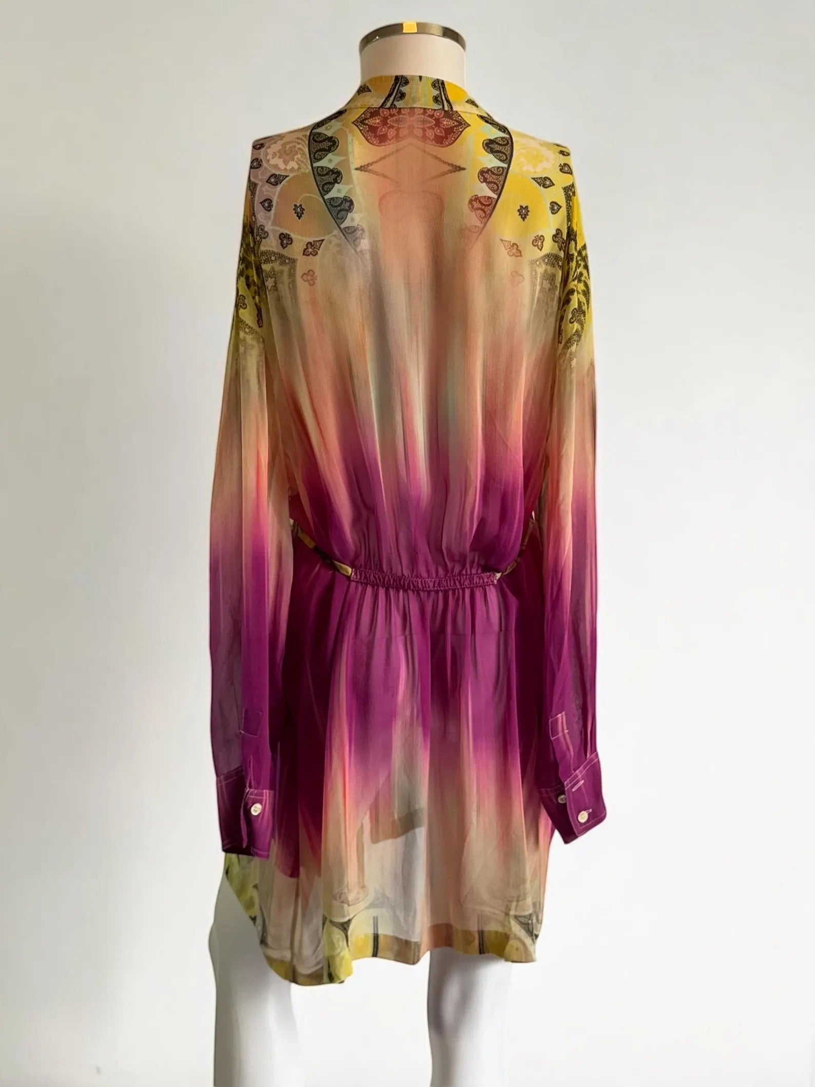 Etro Multicolour Silk Tunic Blouse, 2000s